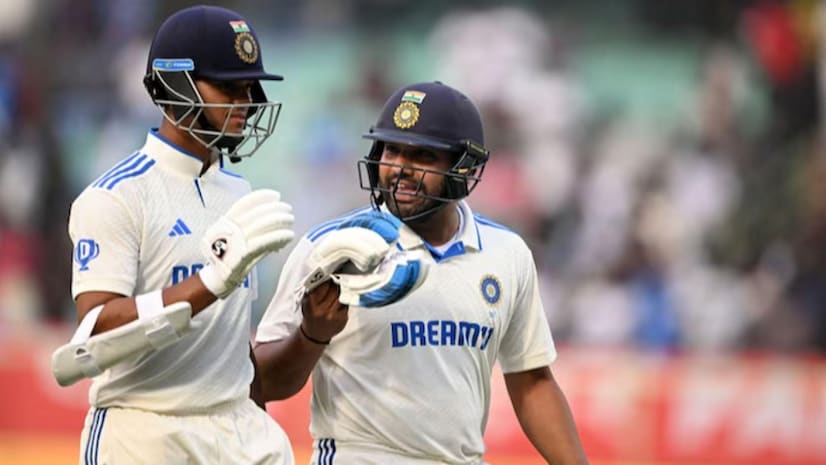 Rohit Sharma with Yashasvi Jaiswal