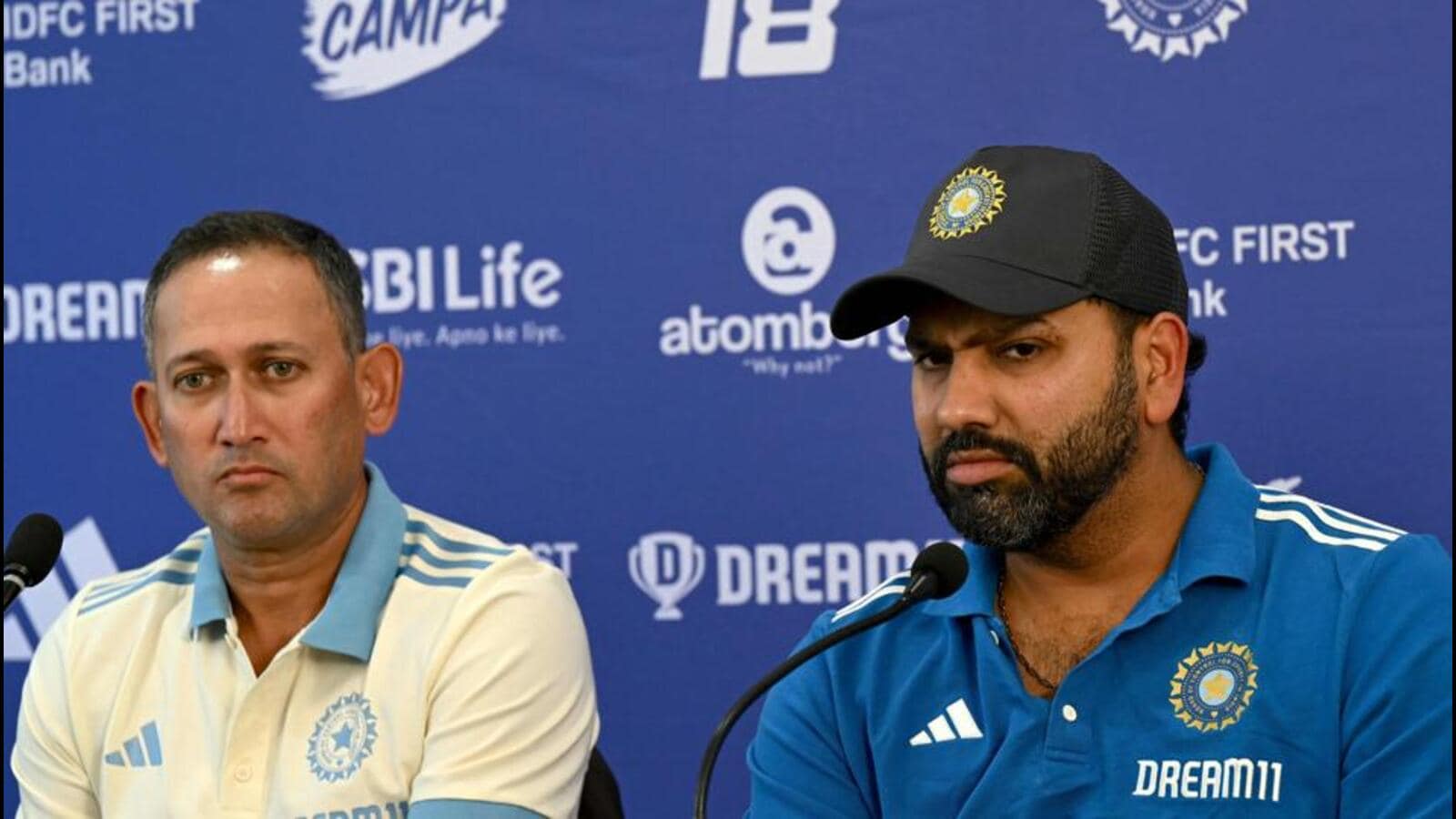Rohit Sharma with Ajit Agarkar 