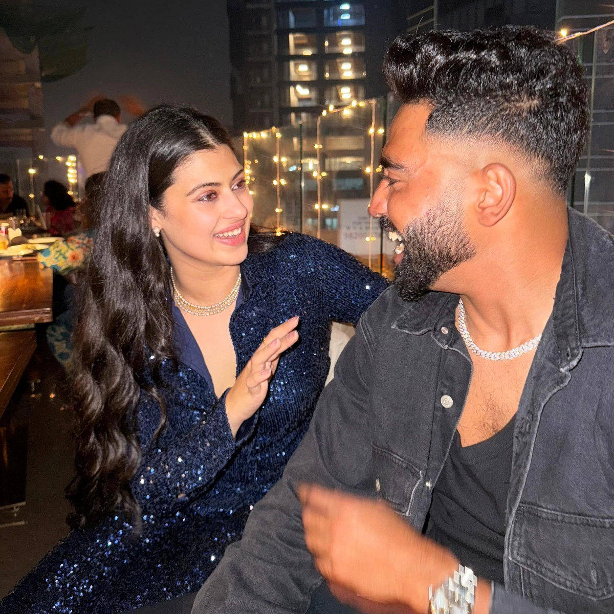 Mohammed Siraj with Zanai Bhosle