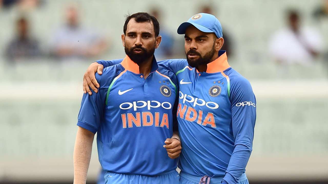 Virat Kohli with Mohammed Shami