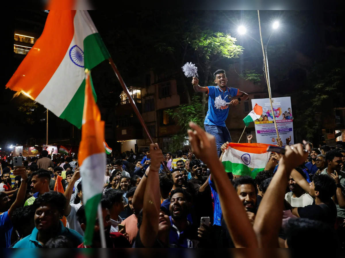 Celebrations after India's Champions Trophy Win