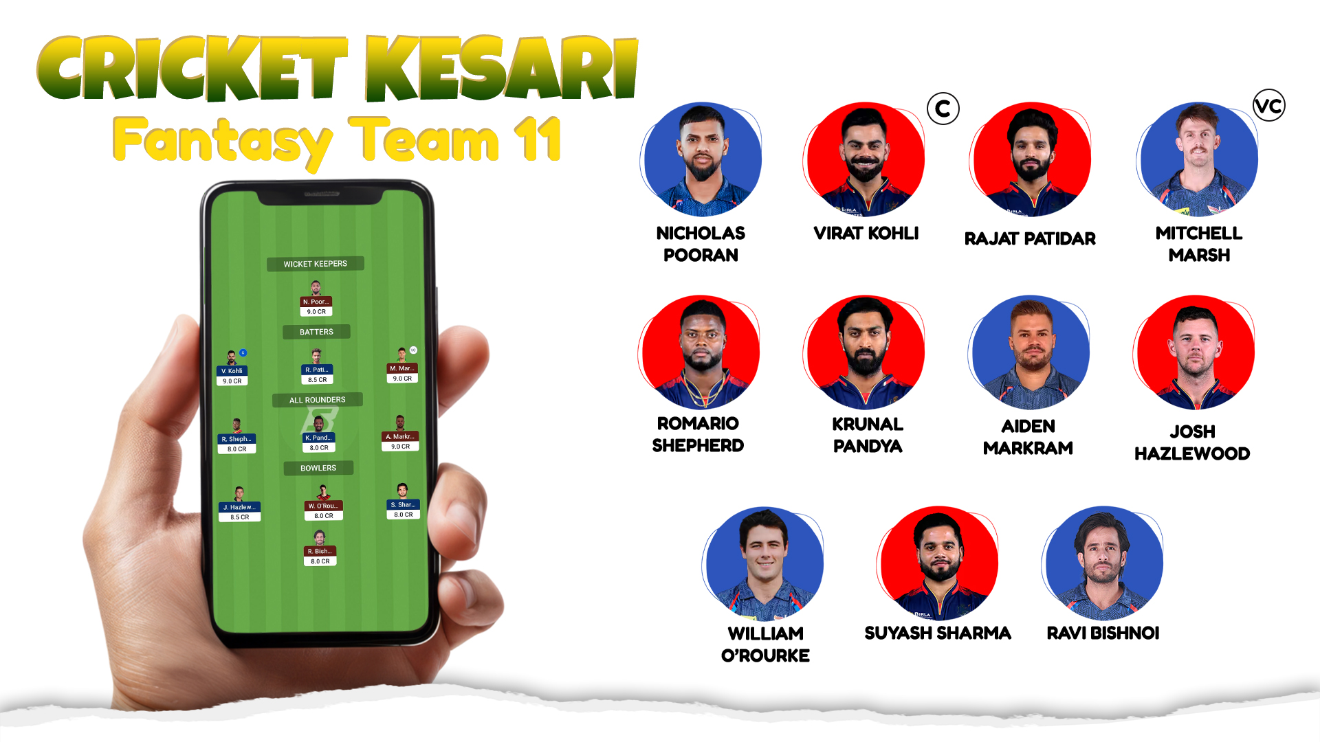 Cricket Kesari  Fantasy Team 11 