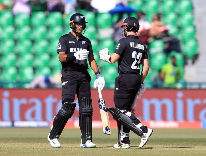 Kane Williamson with Rachin Ravindra