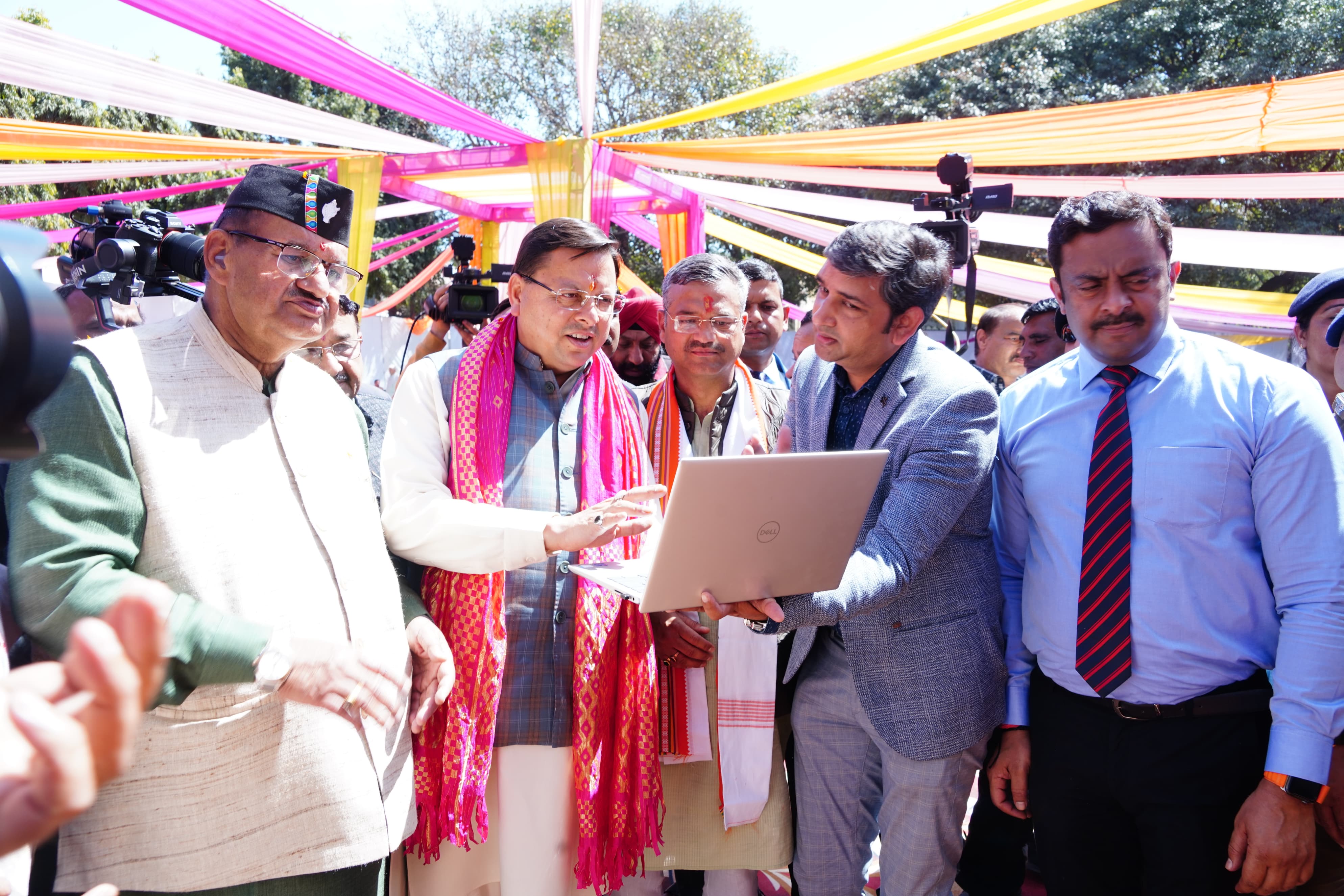 CM Dhami inaugurates E-fund website at Holi Milan event in Dehradun