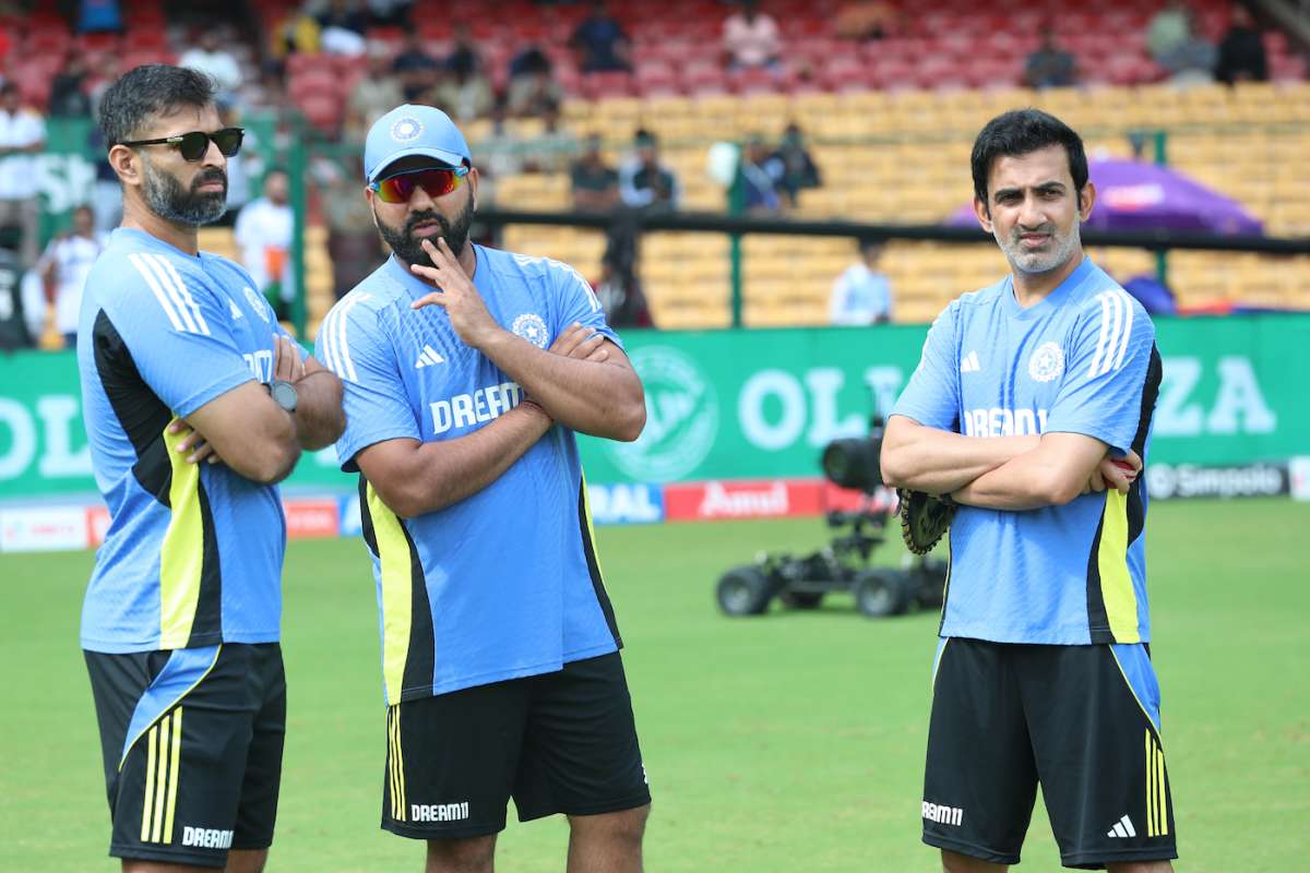 Rohit Sharma, Abhishek Nayar and Gautam Gambhir
