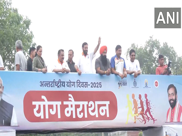 Haryana celebrates 'Run for Yoga' Marathon; CM Saini flags off the marathon