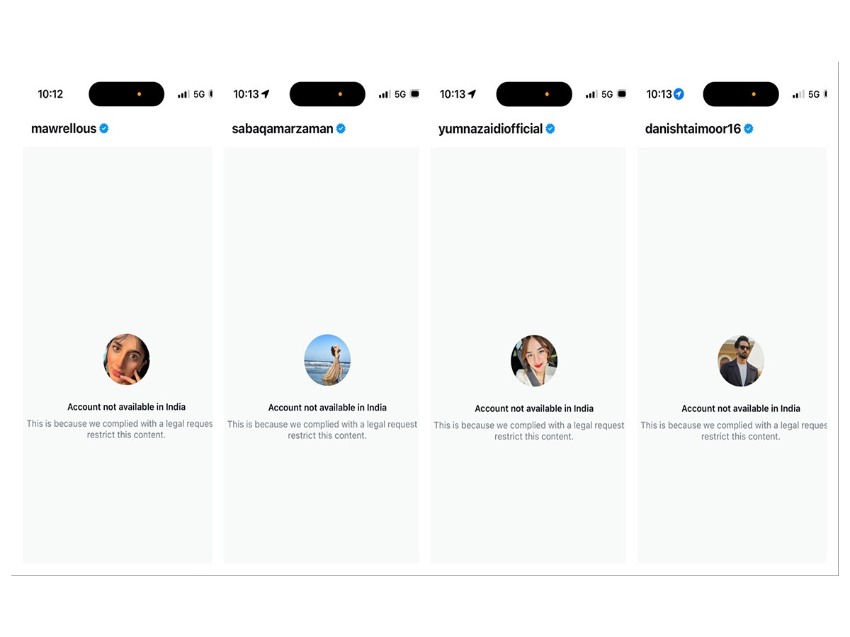 Blocked again! Pakistani celebrities' social accounts remain blocked