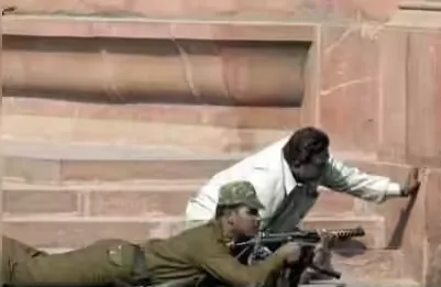 Indian Parliament Breach: unidentified man scales wall, detained