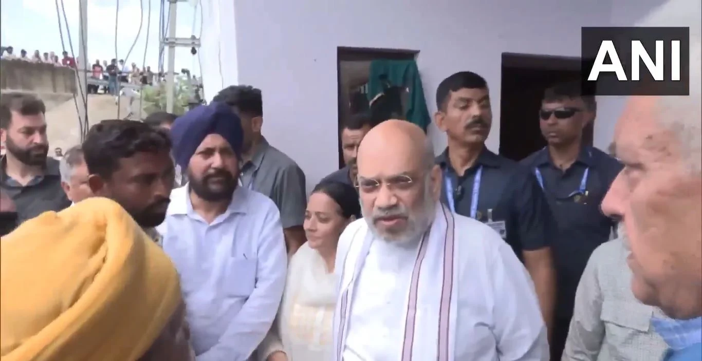 J&K Flood: Home Minister Amit Shah inspects flood affected areas